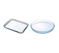 Pyrex - Bake & Enjoy - Plaque de Cuisson en Verre 32x26 cm & 1040909 Bake & Enjoy Moule à Tarte en verre Ø 31 cm