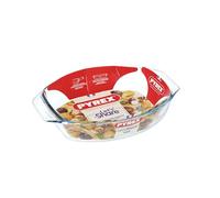Pyrex - Plat à four ovale en verre borosilicate - Poignées à prise en main facile - 30 x 21 cm