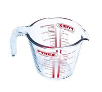 PYREX Classic Verre Doseur 0.5 L Gradué Précis Broc Mesureur Verre Résistant Bec Verseur Sans Goutte Poignée Ergonomique Compatible Micro-Ondes