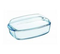 Pyrex Cocotte avec couvercle en verre résistant à la chaleur, Verre, 4,6 L