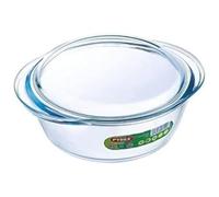Pyrex Cocotte ronde transparente 2,1 l avec couvercle, passe au lave-vaisselle, passe au four jusqu'à 300 °C, CZ083