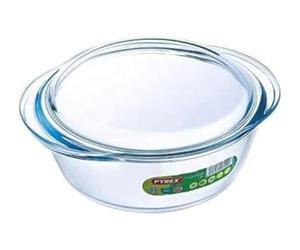 Pyrex Cocotte ronde transparente 2,1 l avec couvercle, passe au lave-vaisselle, passe au four jusqu'à 300 °C, CZ083