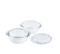 Pyrex® Collection 4 en 1| Cocotte en verre borosilicate | Lot de 2 | Cuisson vapeur, cuisine rapide et savoureuse, compatible micro-ondes et lave-vaisselle (Lot de 2 cocottes 1,6L)