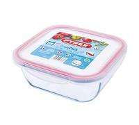 Pyrex Cook & Click Récipient alimentaire rectangulaire en plastique avec couvercle clipsable 1,9 l