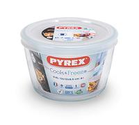 Pyrex - Cook & freeze - Plat Rond en Verre avec Couvercle 0.60 L / Ø 12 cm