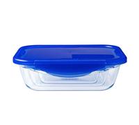 Pyrex - Cook & go - Boîte Rectangulaire en Verre avec Couvercle Hermétique et Étanche Ø 30 cm - - Cuisinez au four, Conservez et Emportez