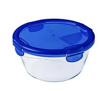 Pyrex - Cook & go - Boîte Ronde en Verre avec Couvercle Hermétique et Étanche Ø 15 cm - Cuisinez au Four, Conservez et Emportez