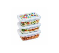 Pyrex Cook & Go - Lot de 3 boîtes repas rectangulaires 0,80 L
