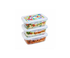 Pyrex Cook & Go - Lot de 3 boîtes repas rectangulaires 0,80 L