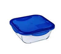 Pyrex Récipient carré Cook & Go – 2 L (21×21×8 cm) Couvercle 100% hermétique, four & micro-ondes