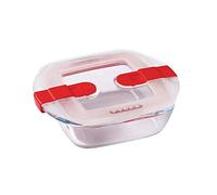 Boîte rectangulaire avec couvercle - PYREX - 1451022 - 25 x 22 cm - 2,2 L - Cook & Heat - Base en verre borosilicate
