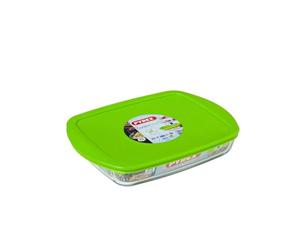 Pyrex Cook & Store Plat rectangulaire en Verre Peu Profond Haute résistance avec Couvercle 28 x 20 x 5 cm
