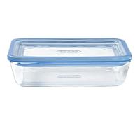 Pyrex - Lot de 3 boîtes de conservation en verre rectangulaires 0,8 L - Résistantes au congélateur et au four (-40°C à +350°C) - Sans BPA