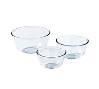 Pyrex - Lot de 3 Bols/Saladiers - 3 Tailles - Verre Borosilicate - Extrême Résistance - Made in France