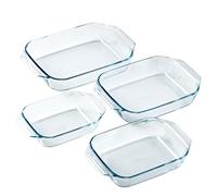 lot de 4 ramequins - PYREX - Verre - Rectangulaire - 27/31/35/39 cm