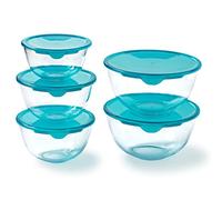 PYREX Pyrex - Prep & Store Bol à mélanger avec couvercle 5 pcs - Transparent - Verre borosilicaté