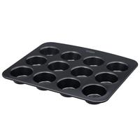 PYREX - Moule à muffins Glide en métal - Revêtement anti-adhésif sans PFAS - Cuisson homogène - Résistant - Poignée XL pratique - Compatible lave-vaisselle (12 muffins)