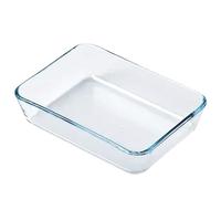 Pyrex - Plat Air Fryer 19x14 cm - Plat en Verre - Verre Borosilicate Ultra-Résistant aux Chocs Termiques - Adapaté Air Fryer Double Tiroir/Dual Basket - Accessoire Air Fryer Cuisson Homogène