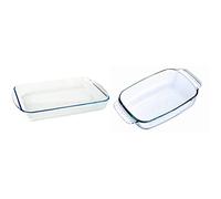 Pyrex Platà rôtir rectangulaire en verre 40 x 28 cm & Classic - Plat à Four Rectangulaire en Verre