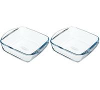PYREX PREPWARE - Plat carré en verre 20 x 17 cm -1 l (Lot de 2)