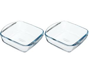 PYREX PREPWARE - Plat carré en verre 20 x 17 cm -1 l (Lot de 2)