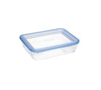 PYREX Zero Plastique Boîte de conservation rectangulaire en verre avec couvercle hermétique 1,5 L - 22 x 17 x 8 cm