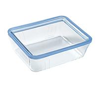 Pyrex Pure Glass - Boîte de conservation alimentaire en verre aver couvercle en verre hermétique 24 x 19 x 8 cm - 2,6L | Compatible four, micro-ondes et lave-vaisselle