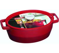 PYREX Slow Cook Cocotte ovale, avec couvercle, longueur 290 mm, rouge