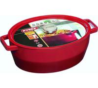 PYREX Slow Cook Cocotte ovale, avec couvercle, longueur 330 mm, rouge