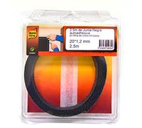 Joint Noir Pyrofeu Plat 20x1,2mm, longueur 2,5m, avec adhesif