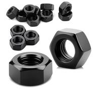 Pyroclasia 60 Pièces Ecrou M8 Écrous Hexagonaux Zingués Noirs Acier Ecrou Frein pour Vis Rondelles Tiges Filetées Boulons Raccords Fixations pour Usage Intérieur et Extérieur
