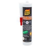 Pyrofeu Colle Fibre Réfractaire 310 ml - Colle Haute Température pour Joints de Poêle à Bois, Cheminée et Insert