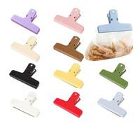 PYRUVAE 10 Pièces Agrafes Magnétiques En Métal Multi De Couleur De Couleur Reliure En Papier Pinces À Limes Agrafe Magnétique De Note De Mémo De Mur De Tableau Blanc De Réfrigérateur (10 Couleurs)