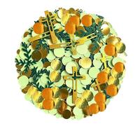 PYRUVAE 100 Pièces Confettis de Table Baptême et Communion - Décoration avec Croix, Feuilles d'Eucalyptus et Cercles pour Fille et Garçon - Idéal pour Cérémonie, Confirmation et Fête de Naissance