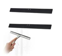 PYRUVAE 2 Pièces Lames de Rechange en Silicone pour Raclette de Douche 31 cm - Recharge Flexible pour Nettoyage de Vitre, Miroir et Paroi de Douche (Noir)