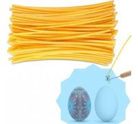 Pysanky Cire d'abeille italienne pour œufs de Pâques ukrainiens Kit d'art triple filtré Cire jaune 13,34 cm 120 pièces