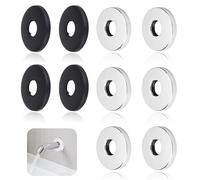 PYSEOSISE Rosace de Finition en Inox, 10 Pièces Rosaces de Cache-Tuyau, Rosace Ø 25 mm pour Robinetterie Cache-Tuyau Décoratif pour Douche Lavabo et Tuyaux