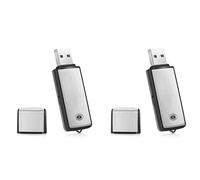 Pyugxab 2X Enregistreur Vocal USB 32G Clé USB Enregistreur Audio Vocal NuméRique Rechargeable pour Enregistrement D'Interview de RéUnion sur PC