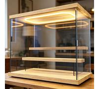 PYYDJQ Vitrine en Acrylique Vitrines Empilables en Acrylique pour Objets De Collection avec Étagère Amovible, Assembler des Boîtes en Acrylique pour Objets De(3Tier-13x7x10in/320x180x265mm)