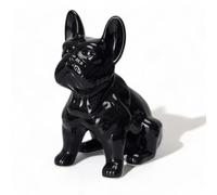 PZL CONCEPT Statuette Bulldog Céramique 30 cm Noir | Sculpture de Chien Décorative | Style Artistique, Chic et Moderne | Design Captivant, Élégance Colorée | Ambiance Contemporaine