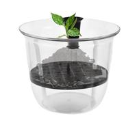 Pzmjwkyn Jardinière auto-arrosage réutilisable, respirante, transparente | Pot d'extérieur avec irrigation par le bas pour orchidées, bureau, intérieur, jardin, cour, porche, patio, balcon