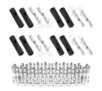 pzsmocn 100 Ens / 200 Pcs pour Dupont 2.54mm 1-Broche Connecteur Femelle | Ensembles Noire Sertir, Adaptateur Câble en-Tête, Boîtier Compatible Lot, Borne Accessoires Mâle, Prise Kit Fil Terminal
