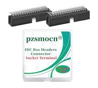 pzsmocn 20 Pièces IDC 2.54mm 34 Broches Terminal Câble Nappe Box Header | Double Boîte Appareils, Rangée Adaptateur Électroniques, JTAG Mâle Prise Femelle, ISP SMT Fil Boîtier, Connecteur Projets