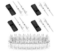 pzsmocn 50 Ens / 150 Pcs pour Dupont 2.54mm 2-Broche Mâle Kit Connecteur | Ensembles Noire en-Tête, Adaptateur Câble Terminal, Boîtier Compatible Pièce, Borne Accessoires Lot, Prise Sertir Fil Femelle