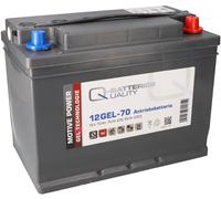 Q-Batteries 12GEL-70 Batterie de traction 12V 70Ah (5h), 75Ah (20h) Batterie gel sans entretien VRLA
