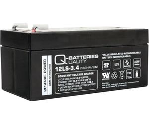 Q-Batteries 12LS-3.4 12V 3,4Ah Batterie plomb-volume / AGM VRLA avec VdS