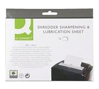 Q-Connect 10509 Feuille Prélubrifiée Tout Modèle Destructeur 220x150mm Lot de 12 Assorties G