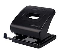 Q-Connect 17741 Perforateur 110x220mm 2 Trous Capacité Perforation 27 Feuilles Noir