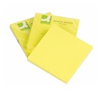 Q-Connect 17800 Bloc Notes Quick Notes Néon 75 x 75mm Papier Jaune