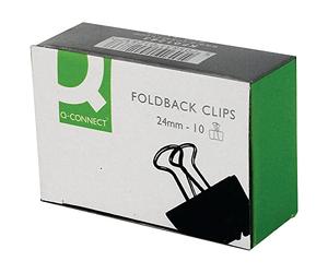 Q-Connect 33024 Pince Double Clip Largeur 24mm Lot de 10 Métallique